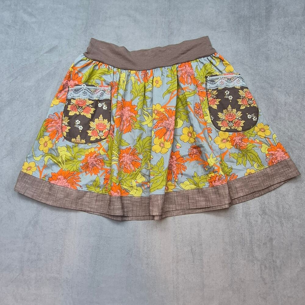 Matilda Jane Retro Floral Boho Colorful Groovy Skirt Women's Large